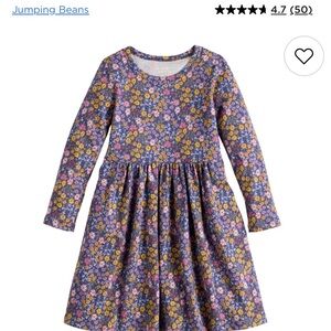 Jumping Beans Kids Floral Dress - Purple and Yellow
